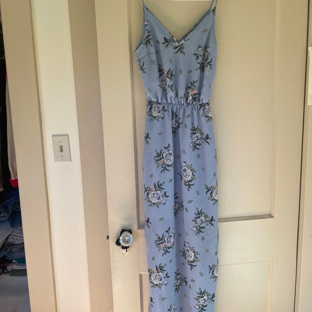 H&M Light Blue Floral Dress